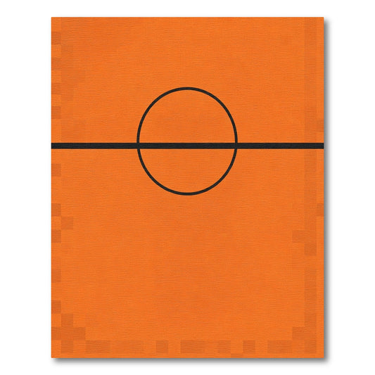 Bold Orange Circle Line Rug