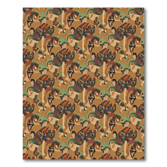 Abstract Camouflage Forest Blend Rug
