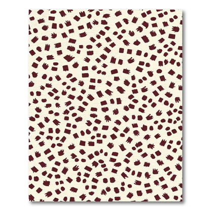 Dark Red Organic Spots Rug