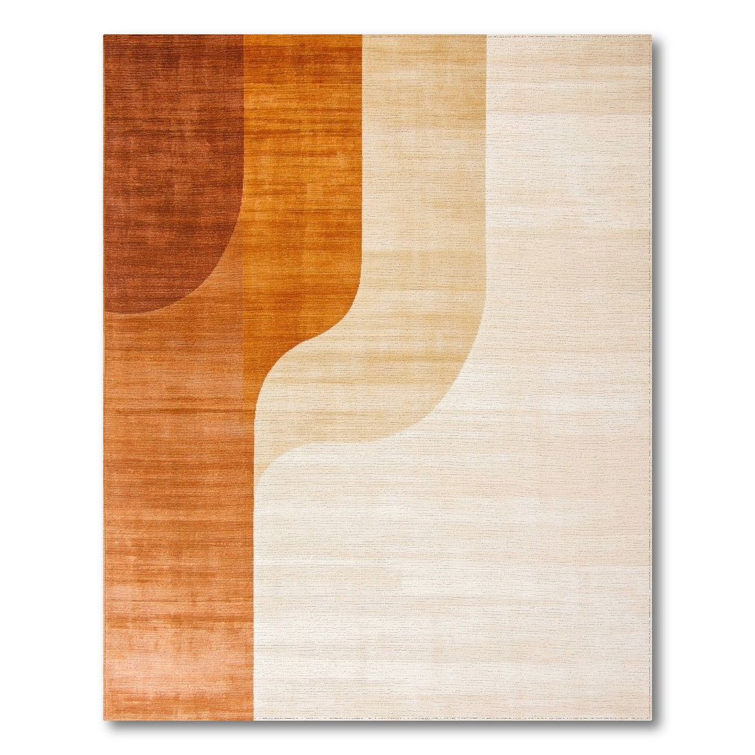 Abstract Area Wave Abstract Orange Wave Area Rug