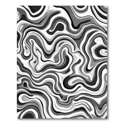 Monochromatic Swirl Abstract Waves Rug