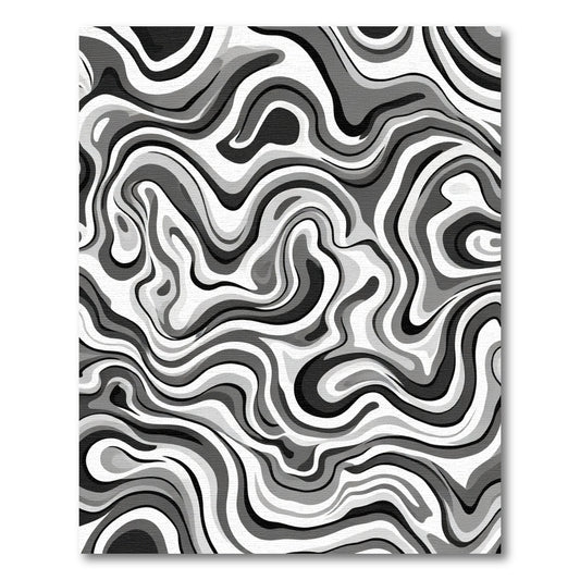 Monochromatic Swirl Abstract Waves Rug
