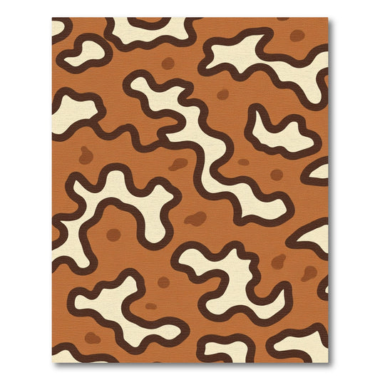 Earthy Abstract Organic Amorphous Ripples Rug