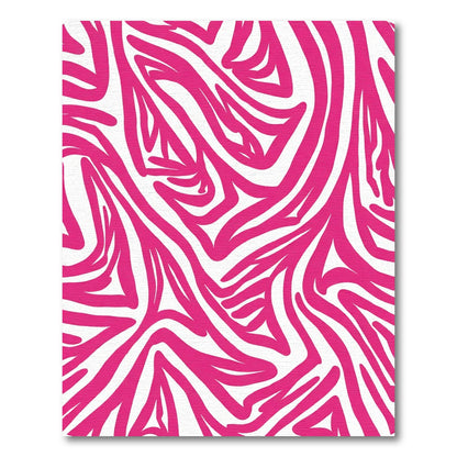 Hot Pink Abstract Stripe Rug