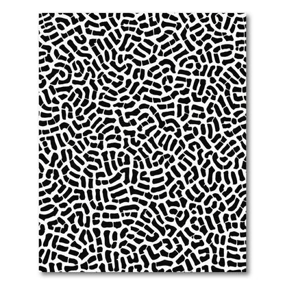 Black White Organic Contour Rug