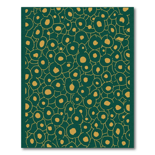Teal Abstract Organic Cell Rug