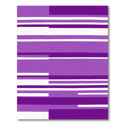Amethyst Purple Geometric Stripe Rug