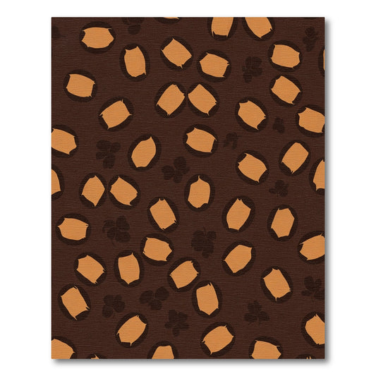 Brown Orange Spotty Abstract Floral Rug
