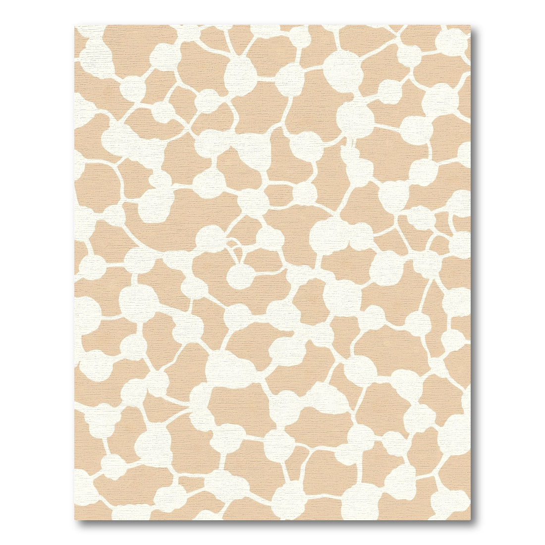 Cream Connected Organic Dots Rug
