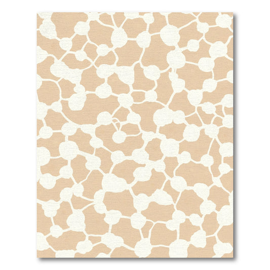 Cream Connected Organic Dots Rug