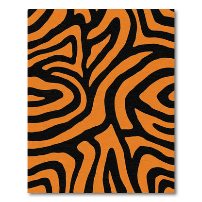 Bold Tiger Stripe Abstract Rug