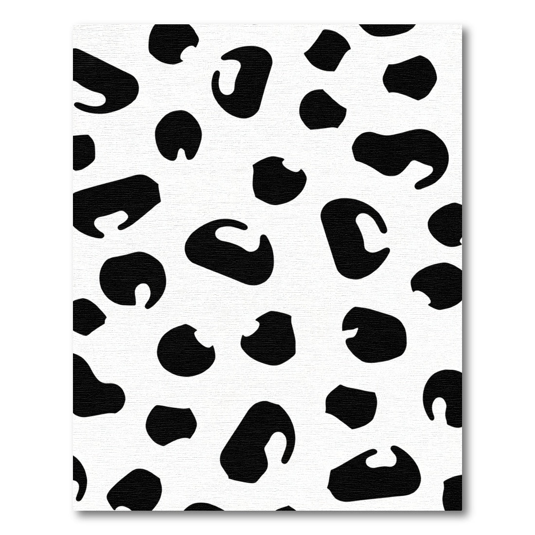 Black White Spots Abstract Rug