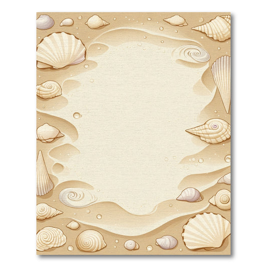 Beach Seashell Sand Waves Rug
