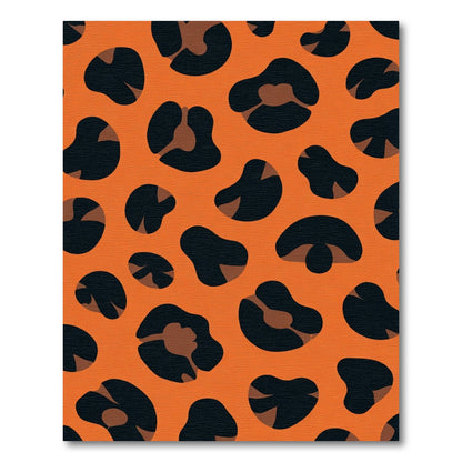 Bold Orange Black Spots Spots Rug