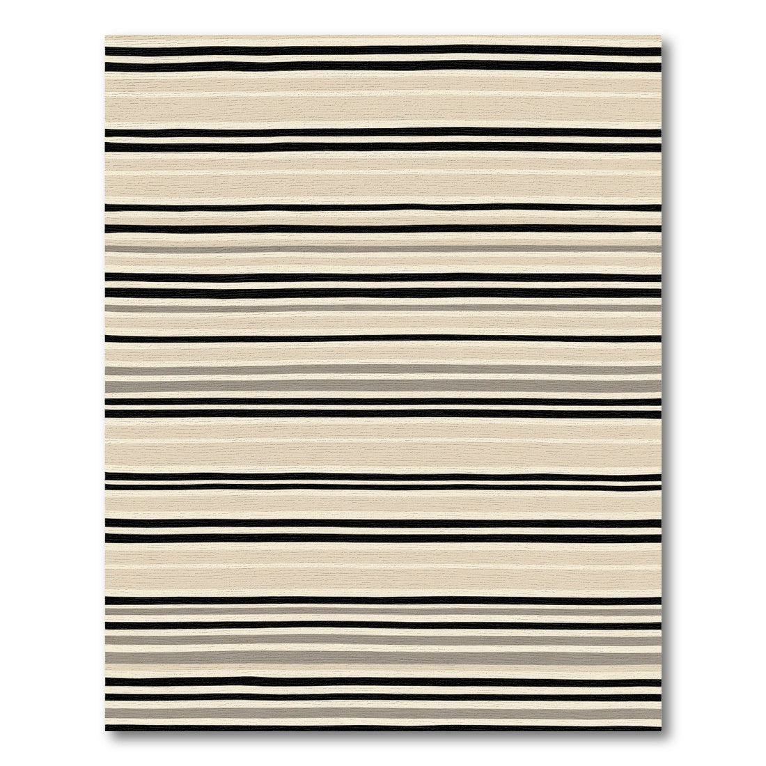 Neutral Earth Tone Striped Rug