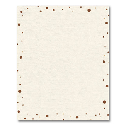 Cream Brown Confetti Scatter Rug