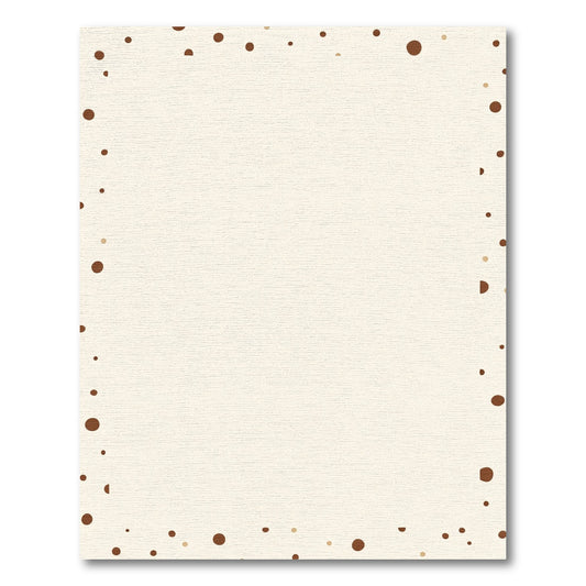 Cream Brown Confetti Scatter Rug