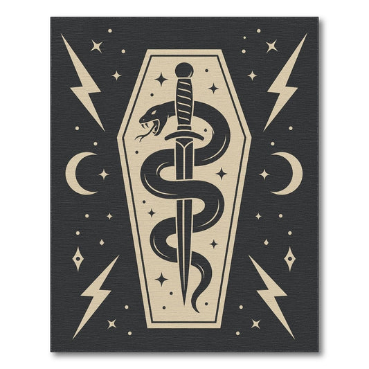 Coffin Snake Dagger Washable Area Rug