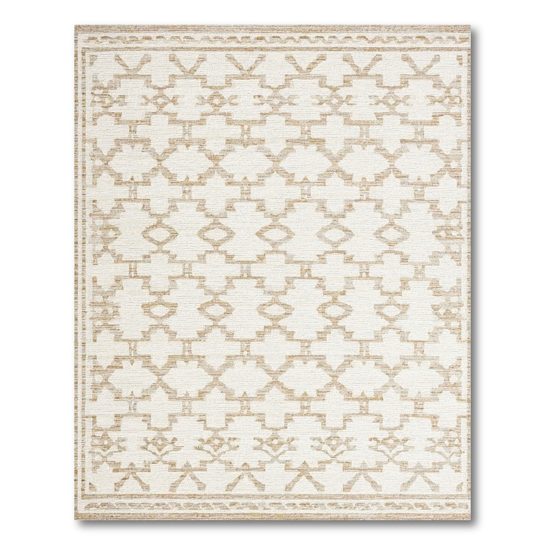 Beige Geometric Heritage Area Rug