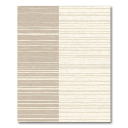 Neutral Tone Abstract Horizontal Stripe Rug