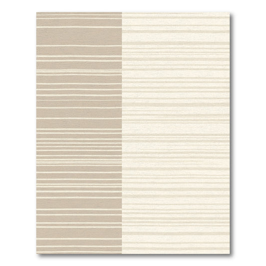 Neutral Tone Abstract Horizontal Stripe Rug