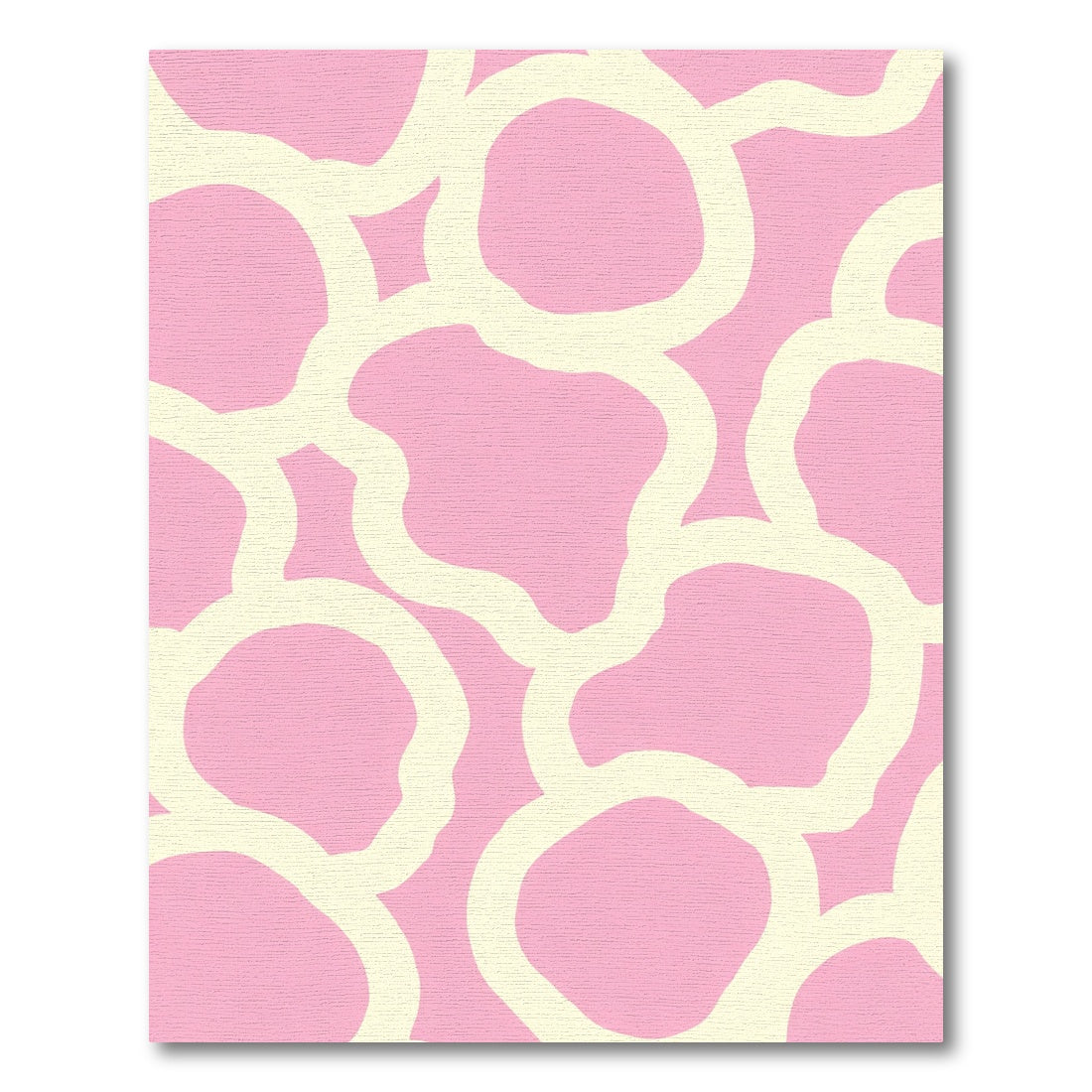Pink Ivory Organic Blob Rug