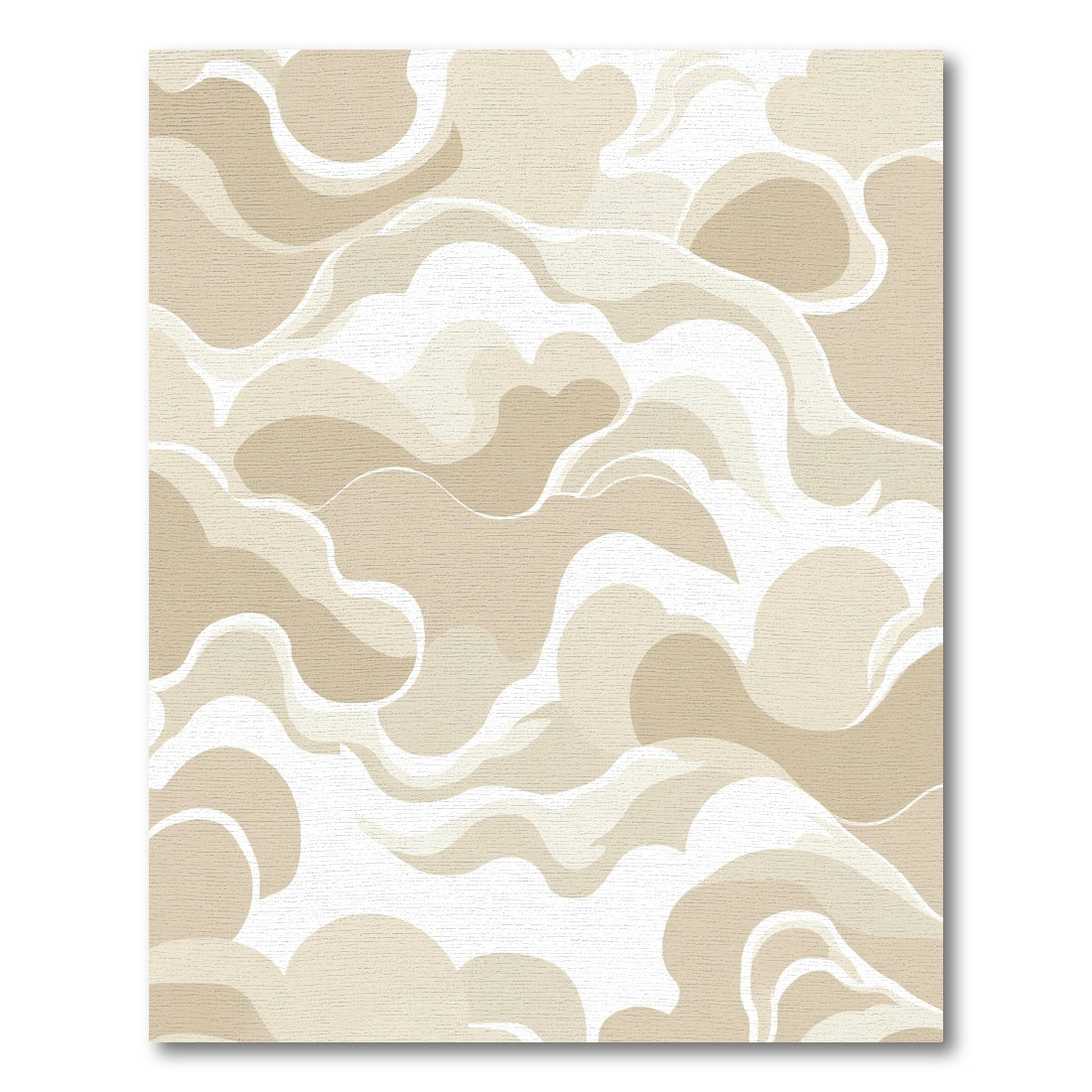 Neutral Swirl Cloud Landscape Rug