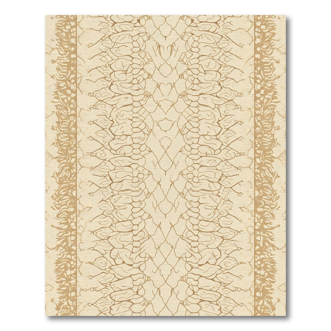 Oatmeal Tan Textured Reptile Skin Rug