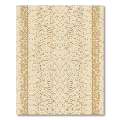 Oatmeal Tan Textured Reptile Skin Rug