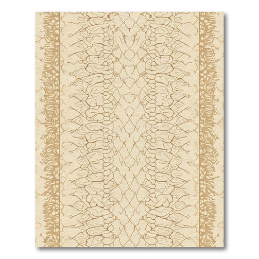Oatmeal Tan Textured Reptile Skin Rug