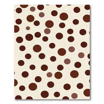Brown Circles Polka Dot Rug