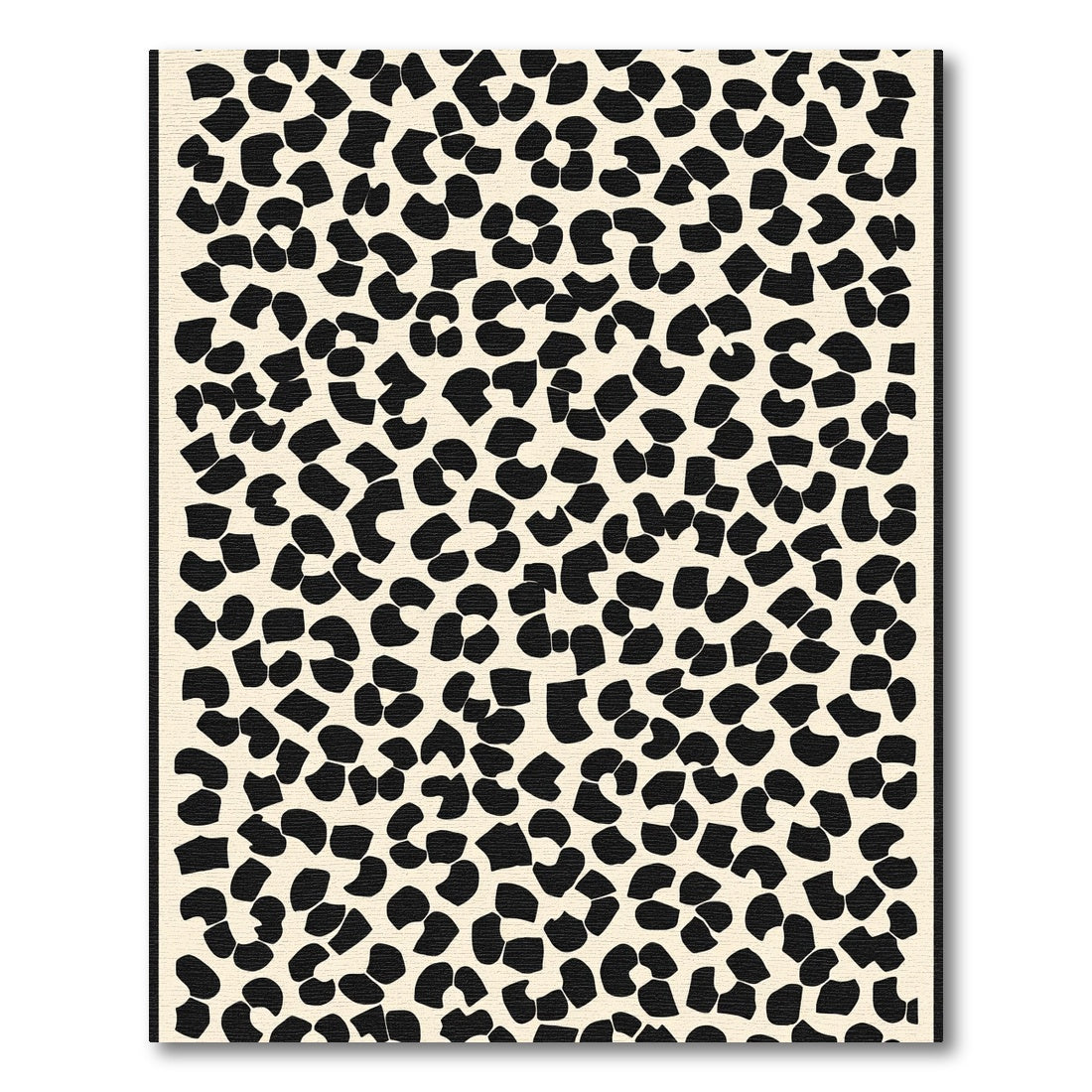 Cream Black Spotted Overlay Rug