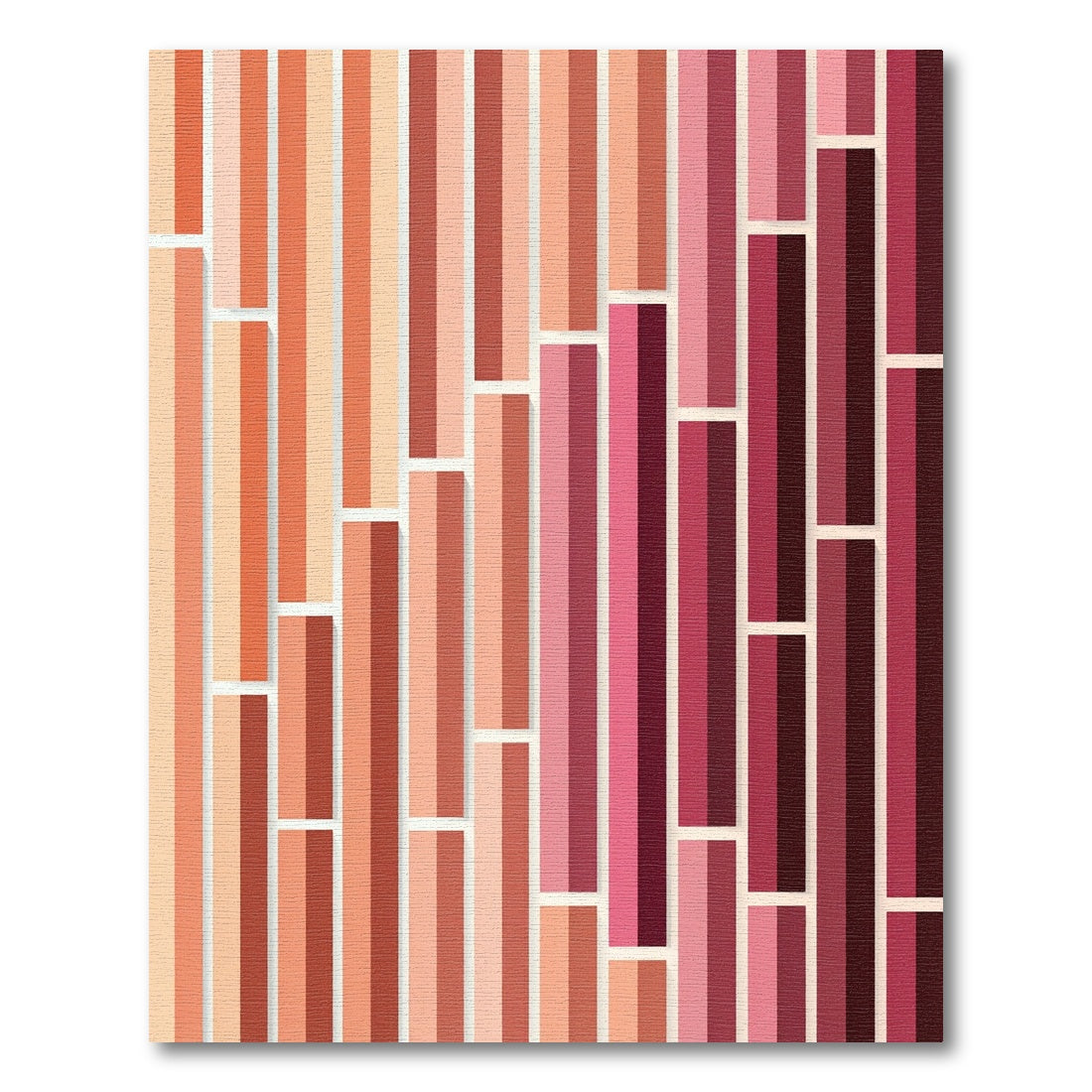 Gradient Pink Orange Vertical Bars Rug