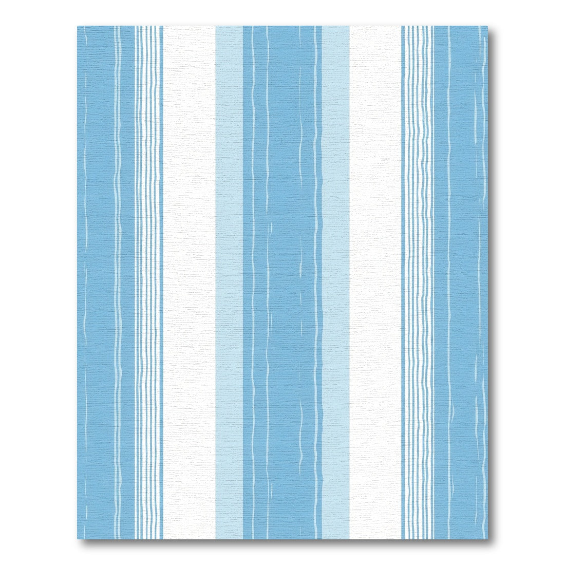 Sky Blue Watercolor Stripe Variation Rug