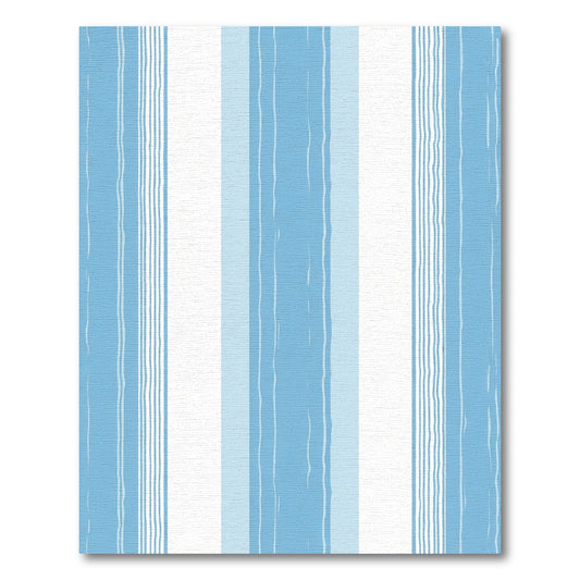 Sky Blue Watercolor Stripe Variation Rug