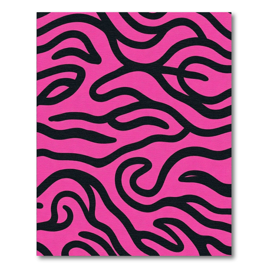 Vivid Hot Pink Zebra Swirl Rug