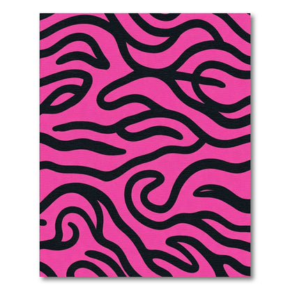 Vivid Hot Pink Zebra Swirl Rug