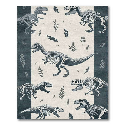 Dinosaur Skeleton Kids Area Rug