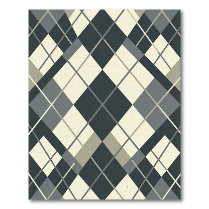 Classic Diamond Intersecting Lines Rug