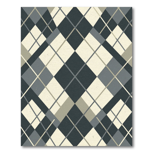 Classic Diamond Intersecting Lines Rug