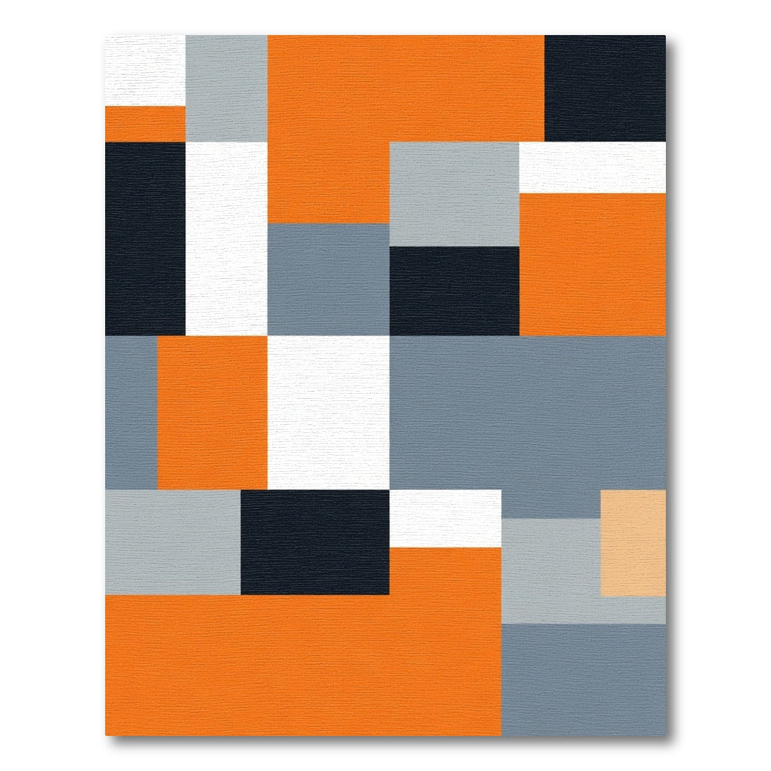Bold Geometric Block Color Rug