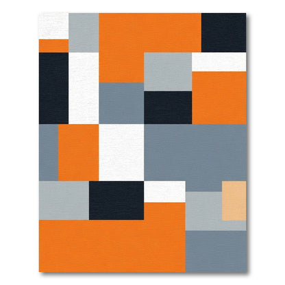Bold Geometric Block Color Rug