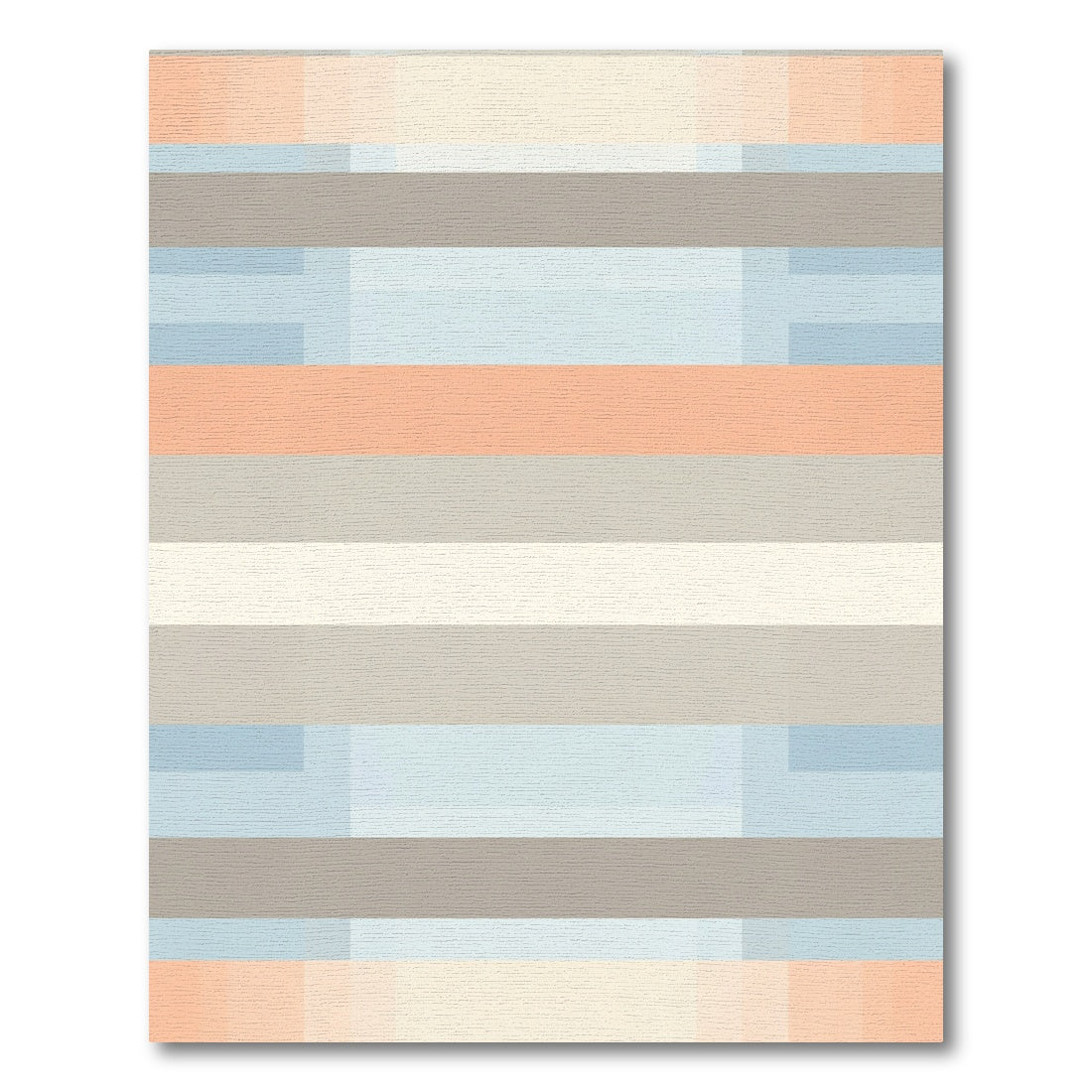 Soft Horizontal Stripe Block Rug