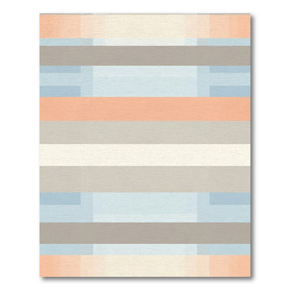 Soft Horizontal Stripe Block Rug