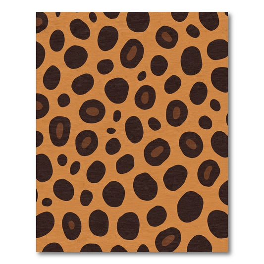 Orange Spotted Animal Print Rug