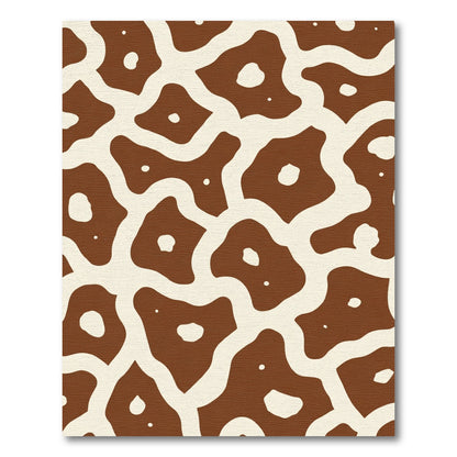 Brown Cream Giraffe Spots Rug