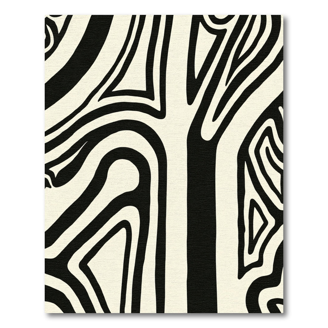 Monochrome Organic Stripe Flow Rug