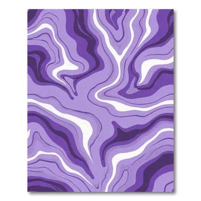 Amethyst Swirling Marble Lines Rug