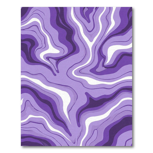Amethyst Swirling Marble Lines Rug