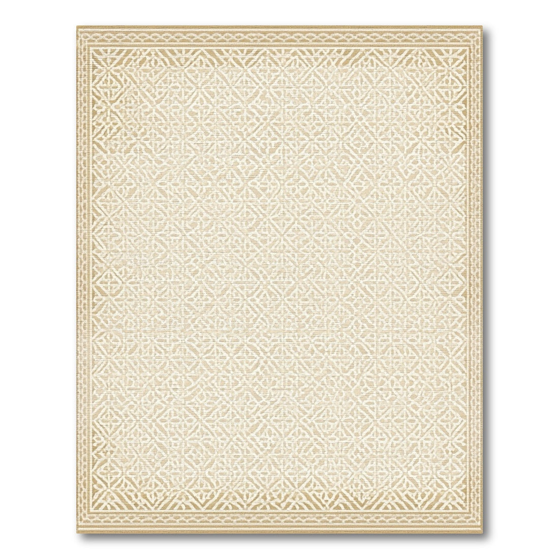 Beige Traditional Persian Beige and Neutral Area Rug